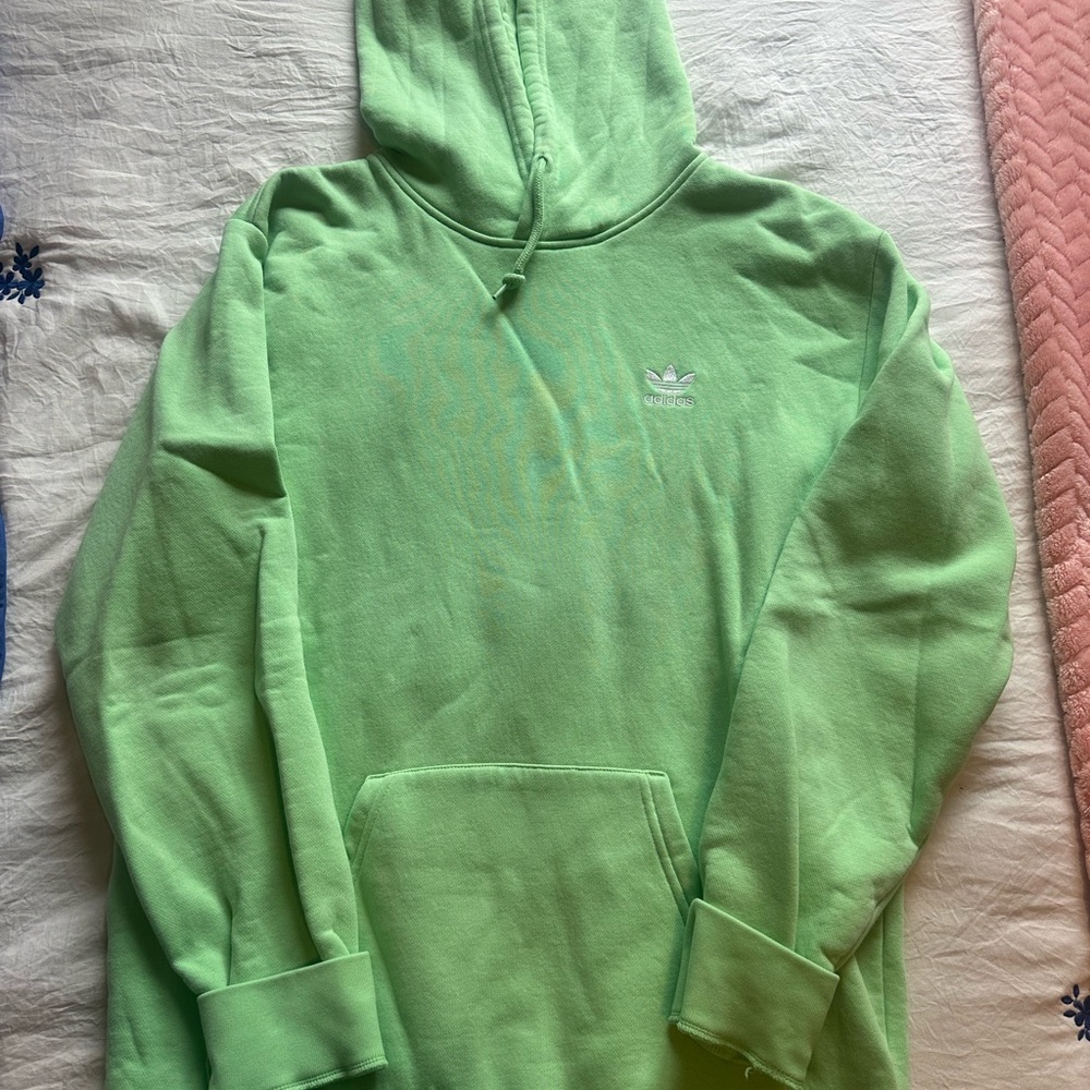 Adidas Men's Green Hoodie Sweater